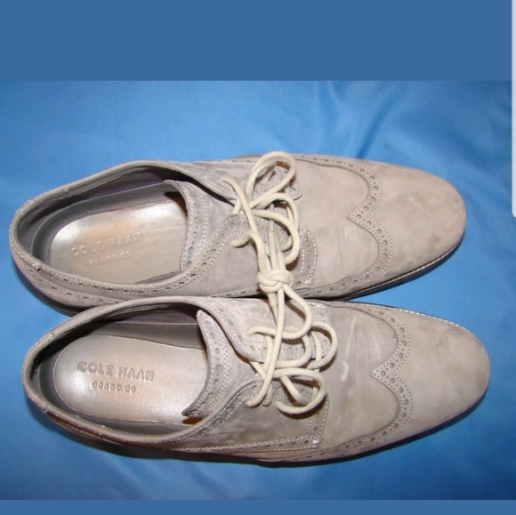Men's Cole Haan Wingtip Oxford Shoes  11M Gray - Picture 2 of 7